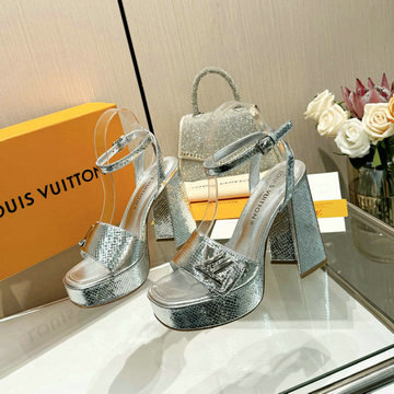 ルイヴィトン LOUISVUITTON 26-LVJ24015SY 2024年最新入荷 シェイクライン パンプス ハイヒールサンダル ブロックヒール レディースシューズ 靴