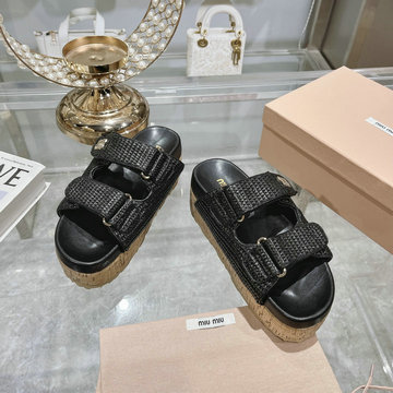 ミュウミュウ MIUMIU 26-MMJ24003K 2024年最新入荷 ウィメンズ 厚底ミュール フラットフォーム サンダル サマーサンダル レディースシューズ