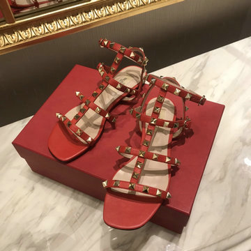 ヴァレンティノ Valentino 26-VTJ24030PR 2024年最新入荷 ロックスタッズ スリングバック サンダル フラットシューズ サマーサンダル レディースシューズ