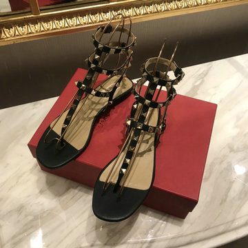 ヴァレンティノ Valentino 26-VTJ24032K 2024年最新入荷 ロックスタッズ スリングバック サンダル フラットシューズ サマーサンダル レディースシューズ