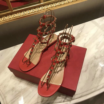 ヴァレンティノ Valentino 26-VTJ24032R 2024年最新入荷 ロックスタッズ スリングバック サンダル フラットシューズ サマーサンダル レディースシューズ