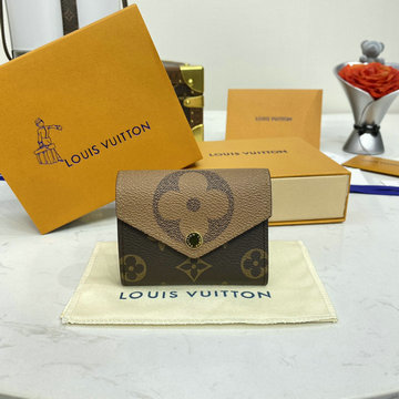 ルイヴィトン LOUISVUITTON GH-M80725　2021年最新作 ポルトフォイユ ゾエ 二つ折り短財布 ショートウォレット 小銭入れ カードケース コインケース モノグラム キャンバス