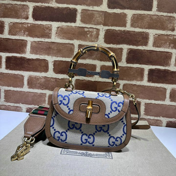商品名称：グッチ GUCCI 057-GG675797BLZ 2024年最新作 スモール ジャンボ GG バンブーバッグ トップハンドルバッグ トートバッグ ハンドバッグ