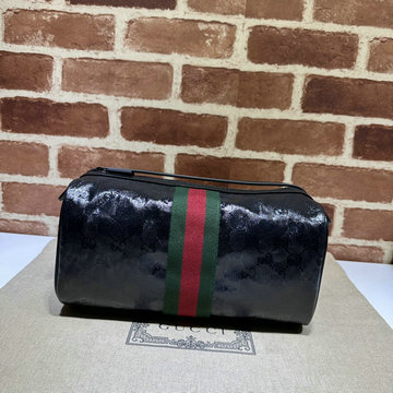 商品名称：グッチ GUCCI 057-GG759689QBK 2024年最新作 ウェブ ストライプ付き コスメティックケース 手持ちかばん 化粧かばん ポーチ 旅行かばん