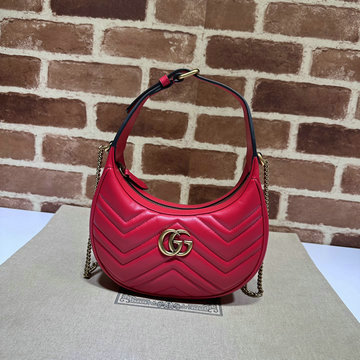 グッチ GUCCI 057-GG699514PMH 2024年最新作 GGマーモント ハーフムーンシェイプ ミニバッグ ホーボーバッグ 斜め掛け チェーンバッグ