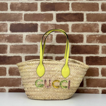 商品名称：グッチ GUCCI 057-GG779524CYL 2024年最新作 GUCCI ロゴ スモール ストロー トートバッグ ハンドバッグ ホーボーバッグ レディースかばん