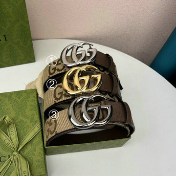 商品名称：グッチ GUCCI 057-GG400593SGB 2024年最新作 ダブル G バックル ベルト ジャンボ GG ベルト 幅4cm