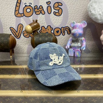 ルイヴィトン LOUISVUITTON 057-M7534L 2023年秋冬最新入荷 キャップ ダミエ デニム 3D 帽子 ベースボールキャップ 男女兼用 季節追わず