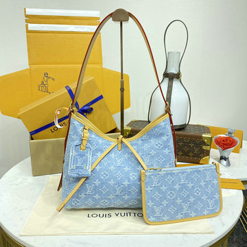 ルイヴィトン LOUISVUITTON 057-M11462 2024年最新入荷 キャリーオール NM PM ホーボーバッグ ハンドバッグ ポーチ付き トートバッグ レディースかばん