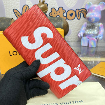 ルイヴィトン LOUISVUITTON 057-M67541 2024年最新入荷 supreme シュプリーム 二つ折り長財布 ロングウォレット カード入れ 札入れ