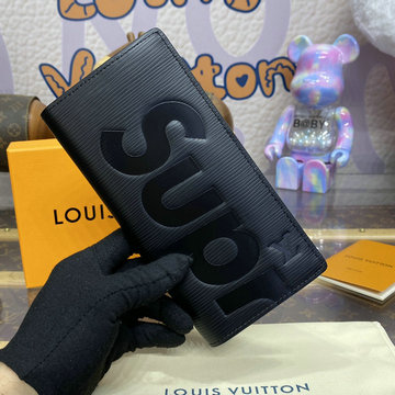 ルイヴィトン LOUISVUITTON 057-M67541K 2024年最新入荷 supreme シュプリーム 二つ折り長財布 ロングウォレット カード入れ 札入れ