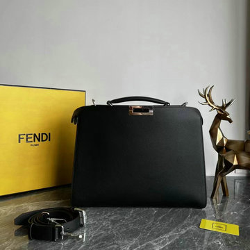 フェンディ FENDI GH-FD231138BK  2024年最新入荷 ピーカブー トートバッグ トップハンドルバッグ ハンドバッグ 2way 斜め掛け ショルダーバッグ