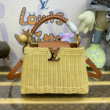 ルイヴィトン LOUISVUITTON 057-M22173 2024年最新入荷 カプシーヌ MINI トップハンドルバッグ トートバッグ 2way ショルダーバッグ クロスボディバッグ