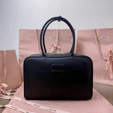 ミュウミュウ MIUMIU 99-MM5BB117CBK 2024年最新入荷 トートバッグ トップハンドルバッグ ハンドバッグ ボウリングバッグ レディースかばん