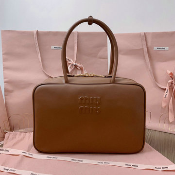 ミュウミュウ MIUMIU 99-MM5BB117CZS 2024年最新入荷 トートバッグ トップハンドルバッグ ハンドバッグ ボウリングバッグ レディースかばん