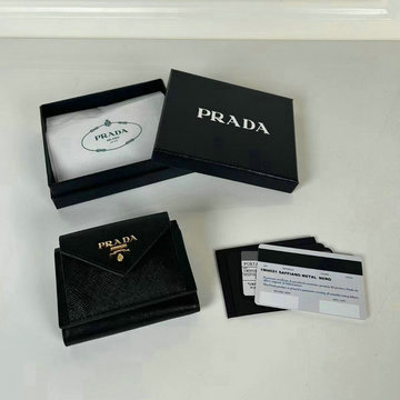 プラダ PRADA  99-PD1MH021ZMJ 2024年最新入荷 三つ折り短財布 ショートウォレット 札入れ 小銭入れ