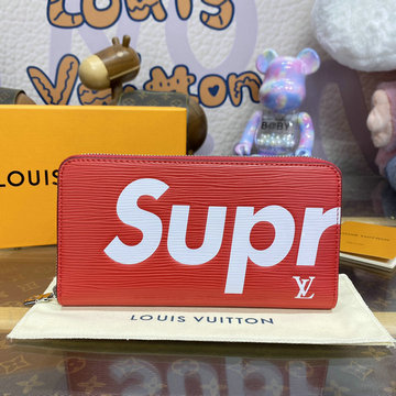 ルイヴィトン LOUISVUITTON 057-M67548 2024年最新入荷 supreme シュプリーム ジッピーウォレット ファスナー長財布 ロングウォレット カード入れ