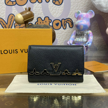 ルイヴィトン LOUISVUITTON 057-M82764 2024年最新入荷 ポルトフォイユ カプシーヌ コンパクト 三つ折り短財布 ショートウォレット カード入れ