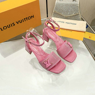 商品名称：ルイヴィトン LOUISVUITTON 26-LVJ24017PF 2024年最新入荷 シェイクライン パンプス ハイヒールサンダル ブロックヒール レディースシューズ 靴