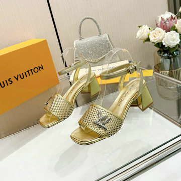 商品名称：ルイヴィトン LOUISVUITTON 26-LVJ24017PJ 2024年最新入荷 シェイクライン パンプス ハイヒールサンダル ブロックヒール レディースシューズ 靴