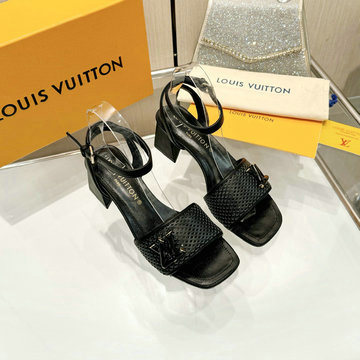 ルイヴィトン LOUISVUITTON 26-LVJ24017PK 2024年最新入荷 シェイクライン パンプス ハイヒールサンダル ブロックヒール レディースシューズ 靴