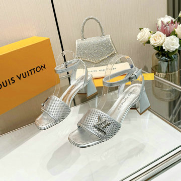 ルイヴィトン LOUISVUITTON 26-LVJ24017PY 2024年最新入荷 シェイクライン パンプス ハイヒールサンダル ブロックヒール レディースシューズ 靴
