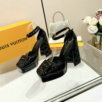 商品名称：ルイヴィトン LOUISVUITTON 26-LVJ24018QK  2024年最新入荷 パンプス ハイヒールサンダル ブロックヒール レディースシューズ 靴