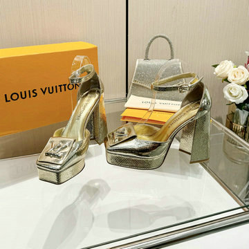 ルイヴィトン LOUISVUITTON 26-LVJ24018SJ 2024年最新入荷 パンプス ハイヒールサンダル ブロックヒール レディースシューズ 靴