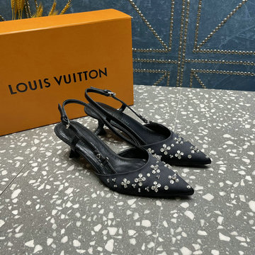 ルイヴィトン LOUISVUITTON 26-LVJ24023ZH  2024年最新入荷 スリングパック ミドルヒールサンダル サマーサンダル ピンヒール ウィメンズ スライドサンダル