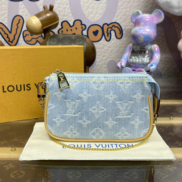 ルイヴィトン LOUISVUITTON 057-M82960QL 2024年最新入荷 LV リミックス ミニ ポシェット アクセソワール チェーンポーチ クラッチバッグ ショルダーバッグ