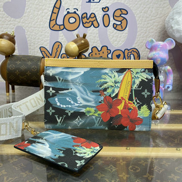 ルイヴィトン LOUISVUITTON  057-M83466 2024年最新入荷 ガストン ウェアラブル ウォレット ポーチ 手持ちかばん クラッチバッグ メンズかばん