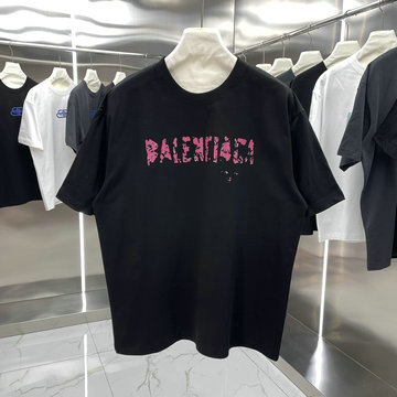 バレンシアガ BALENCIAGA MS-TDBA240092024年最新入荷 Tシャツ 半袖 ショートスリーブ スウェットシャツ 短袖 クルーネック トップス レジャーシャツ