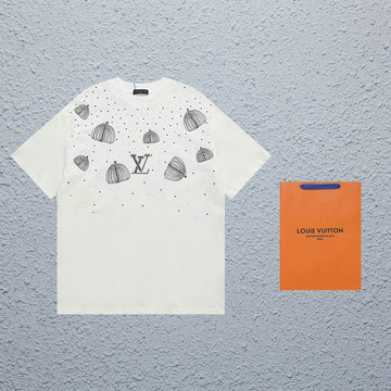 ルイヴィトン LOUISVUITTON MS-TDLV24033 2024年最新入荷 Tシャツ 半袖 ショートスリーブ スウェットシャツ 短袖 クルーネック トップス レジャーシャツ 男女兼用