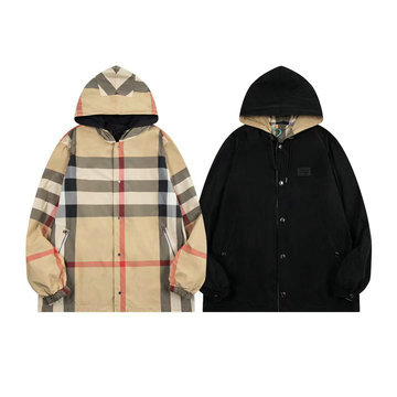 商品名称：バーパリー BURBERRY MS-WTBR24011 2024年最新入荷 リバーシブル ロングスリーブ フーデッドジャケット ファスナー開閉式 パーカー トップスコート