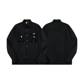 プラダ PRADA  MS-WTPD24005 2024年最新入荷 ロングスリーブ ジャケット ボタン開閉式 パーカー トップスコート 長袖 アウターコート