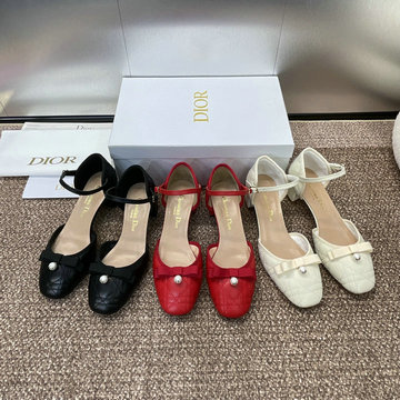 商品名称：クリスチャンディオール CHRISTIAN DIOR 26-CDJ24012 2024年最新入荷 バレエフラット ローヒールシューズ スクエアヒール レディースシューズ