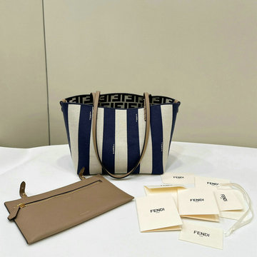 商品名称：フェンディ FENDI 168-FD8BH424LB  2024年最新入荷 ロール スモール リバーシブル トートバッグ ハンドバッグ 肩掛け ショルダーバッグ ペカンストライプ