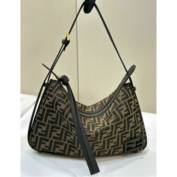 フェンディ FENDI 168-FD8BR829BKF 2024年最新入荷 シンプリー フェンディ ミディアム ホーボーバッグ 肩掛け ショルダーバッグ レディースかばん