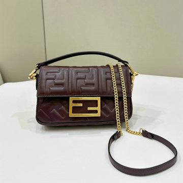 フェンディ FENDI 168-FD8BS017JJH 2024年最新入荷 スモール バゲットバッグ トップハンドルバッグ 2way 斜め掛け ショルダーバッグ レディースかばん