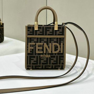 フェンディ FENDI 168-FD8BS051BKF 2024年最新入荷 サンシャイン ショッパー ミニ トートバッグ ハンドバッグ トップハンドルバッグ 2way 斜め掛け