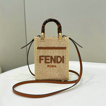 フェンディ FENDI 168-FD8BS051LXZ 2024年最新入荷 サンシャイン ショッパー ミニ トートバッグ ハンドバッグ トップハンドルバッグ 2way 斜め掛け