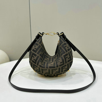 フェンディ FENDI 168-FD8BS081BKF 2024年最新入荷 グラフィ ミニバッグ ホーボーバッグ トートバッグ ハンドバッグ 斜め掛け ショルダーバッグ レディースかばん