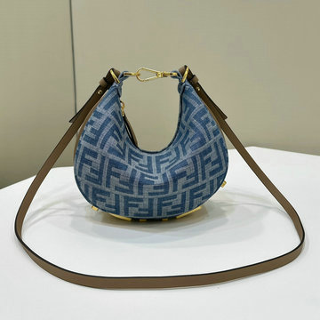 フェンディ FENDI 168-FD8BS081NLH 2024年最新入荷 グラフィ ミニバッグ ホーボーバッグ トートバッグ ハンドバッグ 斜め掛け ショルダーバッグ