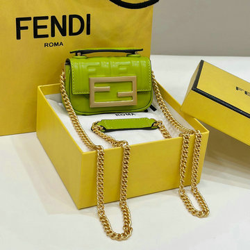 フェンディ FENDI 168-FD8603GL  2024年最新入荷 ナノ バゲット チャーム 斜め掛け ショルダーバッグ クロスボディバッグ 短財布 レディースかばん