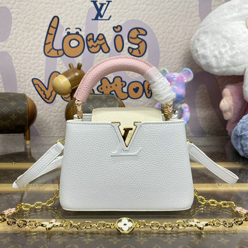 ルイヴィトン LOUISVUITTON 057-M11343X 2024年最新入荷 カプシーヌ ミニ トップハンドルバッグ トートバッグ 2way ショルダーバッグ クロスボディバッグ