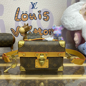 ルイヴィトン LOUISVUITTON 057-M11535 2024年最新入荷 ソウル トランク ミニバッグ ハンドバッグ 2way 斜め掛け ショルダーバッグ