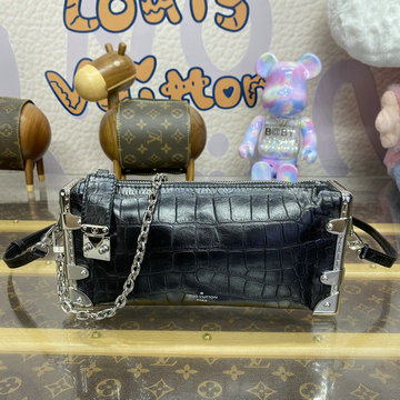 ルイヴィトン LOUISVUITTON 057-M25445EK 2024年最新入荷 スリム トランク 斜め掛け ショルダーバッグ クロスボディバッグ レディースかばん クロコ柄