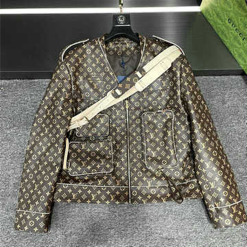 商品名称：ルイヴィトン LOUISVUITTON MS-JKLV24002 2024年秋冬最新入荷 ロングスリーブ ライダースジャケット ファスナージャケット トップスコート 長袖 アウターコート
