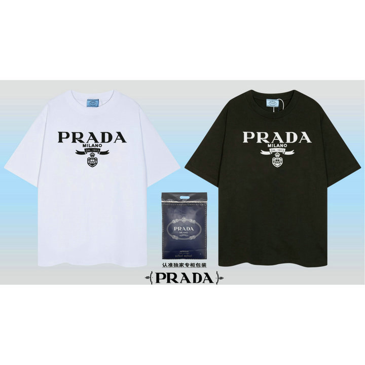 商品名称：プラダ PRADA MS-TDPD24015 2024年秋冬最新入荷 Tシャツ 半袖 ショートスリーブ スウェットシャツ 短袖 クルーネック トップス レジャーシャツ