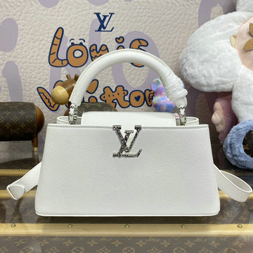 ルイヴィトン LOUISVUITTON 057-M24671D 2024年最新入荷 カプシーヌ EW MM トップハンドルバッグ トートバッグ 2way ショルダーバッグ クロスボディバッグ